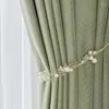 Curtain Matcha Green Herringbone Velvet Chenille Blackout Curtains For Living Room Bedroom Dining Balcony Decoration