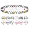 Hanger Kettingen 12 Stks/set Collares Stretch Tattoo Choker Kettingen Voor Vrouwen Vintage Elastische Bloem Ketting Sieraden Meisjes Kraal Levendige Chokers J230601