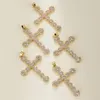 Charms 2023 Bohemian Christian Catholic Cross for Jewelry Making Materpies Pave Cyrron Złota Kolor DIY Bransoletka Naszyjnik