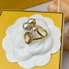 Made In Italy Designer F Ring Pearl Hollow Gold Stainless Steel Letter Love Rings 3 Circle Women Men Wedding Jewelry Lady Gifts