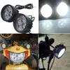 Novo 2 peças LED para farol de motocicleta montagem em espelho para dirigir farol de nevoeiro farol com 1 peça interruptor de carro