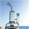 Smoking Pipes Clear Glass Beaker Bongs Tornado Perc Hookahs Lifebuoy Base Cyclone Percolator Bong Fristted Disc Water Green Tobacco Dhq6R