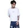 T-shirts pour hommes China-Chic Oversize Hong Kong Fengri T-shirts à manches courtes pour hommes et femmes Couples Splash Ink Butterfly Imprimé Half T-