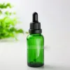 440pcs 30ml Green Glass Dropper Bottle 30 ml with Black Silver Gold Caps 1OZ Glass Cosmetic Bottles Top Quality