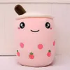 Cartoon Leite Tea Cup de algodão recheado Algodão macio de brinquedo Doll Doll Cushion Strawberry Chocolate Cream Home Decoration Presente