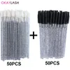 Borstar Partihandel 2 i 1 Crystal Eyelash Mascara Wand Disposable Lash Micro Spoolie Comb Set Lip Gloss Applicators Makeup Tools Leverantör