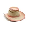 Spring Summer Cowboy Straw Hat Women Men Sea Beach Shade Hats Fashion Jazz Top Caps Outdoor Sun Protection Cap Sunhat Sunhats 2023 New