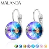 Dangle Chandelier Crystal From Austria Dangle Earrings Fashion Round Rivoli Bella Drop Earrings For Women Elegant Party Wedding Jewelry 230602