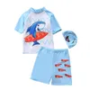 1-10 Year Two Piece Swimwear Toddler Boys' Floating Children's Surfing Set Cartoon Beach Costume - SW366 P230602
