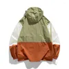 Herrjackor 2023 män sommar ultralight jacka tunn vindbrytare lapptäcke mode glänsande solskyddsmedel casual zip-up kappa förpackningsbombare