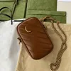 Mini sac de téléphone sac de créateur femmes Vintage sac à bandoulière en cuir couleur unie sac à bandoulière Portable chaîne sac fourre-tout 598497