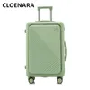 Koffers COLENARA 18 "20" 24 "Inch Dames Koffer Front Open Reistas Set Mannen Grote Capaciteit Instaptrolley