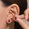 Boucles d'oreilles pendantes délicate tournesol Zircon pour femmes strass soleil charme goujon Piercing bijoux moderne ami cadeau 2023