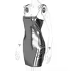 Facial, eco-friendly leather, fashionable and stylish, slim fitting, sexy, backless suspender, buttocks wrapped dress