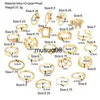 Полосы колец Kotik 23pcs Vintage Hollow Heart Butterfly Rings, установленные для женщин металлическое золото геометрическое кольцо 2023 Модные ювелирные подарки J230602