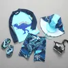 Dziecięce stroje kąpielowe 3-11-letni garnitur dla niemowląt chłopiec dinozaur Szybki suszenie plaż