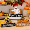 Halloween Houten Middelpunt Borden Tafeldecoraties Heks Home Party Tafelblad Ornamenten Tier Lade Room Decor XBJK2306