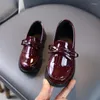 Flat Shoes Fashion Tassel Kids Princess For Little Girls Dress Patent Leather 2023 Children School 3 4 5 6 7 8 9 10 11 12 Year