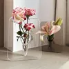 Jarrones florero creativo soporte transparente elegante escritorio Floral planta Ornamental