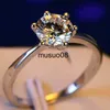 Band Rings 90% OFF Luxury Female Small Lab Diamond Ring Real 925 Sterling Silver Engagement Ring Solitaire Wedding Rings For Women J230602