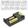 100% Original ADEASKA Q2 3A Inteligente Universal Smart Battery Charger Lithium Baterias Dual 2 Slots Carregadores Para IMR Li-ion Ni-MH Ni-Cd 18650 18350 14650 14500