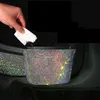 New Diamond Car Garbage Bin Strash Can Trash Can Storage Box Tyling for Pront Pack Back Holder Bling Crystal Auto Interior