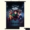 Banners streamers confetti 90 cm party leksaker rullar banners demon slayer tecknad hänga bild kazuma tanjiro nidouzi hand do child dhh43