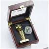 Solitaire Ring 56Pcs 1967 To 2023 Basketball Team Champions Championship Trophy With Wooden Display Box Set Sport Souvenir Men Women Dhcto