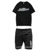 Herren T-Shirts TRAPSTAR T-Shirt und Shorts 2-teiliges Set Trainingsanzug Sommer Sportbekleidung Fitness Baumwolle Kurzarm Tops 5 Punkte Hosen Jogger Anzug 230601