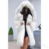 Femmes fourrure femmes automne hiver épaissir chaud Faux à capuche veste mode Long manteau femme manches surdimensionné 5XL luxueux