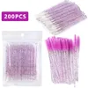 Pincéis 100/200Pc Pincéis de maquiagem descartáveis Cristal Lip Gloss Microbrush Mascara Wands Aplicador de extensão de cílios Suprimentos Acessórios