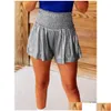 Shorts Femmes Ceinture Smockée Spéciale Reine Des Étincelles Balançoire Été Femmes Combinaison Danse Élastique Drop Delivery Appare Dhxds