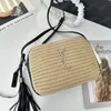 Designer Kwastje Lou Camera Tas Stro Raffia Tassen Voor Vrouwen Strand Crossbody Schoudertas Gras Heuptas Dames Totes Pouch portemonnees Portemonnee 2306022BF