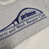 Męskie bluzy bluzy Prince Racquet Club Vintage w stylu szary jesień luźne luźne luźne bawełniane crewneck gęste ciepłe kobiety swetry 230602
