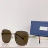 ファッションクラシックサングラス男性用メタルスクエアゴールドフレームユニセックスヴィンテージスタイル態度サングラス保護眼鏡ボックス付き