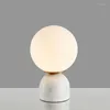 Tafellampen Art Marble Lamp Nordic Modern Simple Slaapkamer Voor Nachtkastje EU US AU UK Plug Living Room