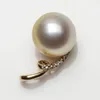 Kedjor Lysande äkta South Sea Cultured Pearl Pendant Jewelry 14K Yellow Gold 12,1mm