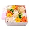 Decorative Flowers Artificial Soap Rose Flower Gift Box Valentine's Day Christmas Surprise Idea For Girlfriends Birthday