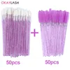 Borstar Partihandel 2 i 1 Crystal Eyelash Mascara Wand Disposable Lash Micro Spoolie Comb Set Lip Gloss Applicators Makeup Tools Leverantör