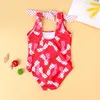 Integriertes Schmetterlingsmuster für Kinder, Baby, neues Mädchen, rot, bequem, hochelastisch, Badebekleidung SW172 P230602