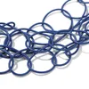 Chaînes faites à la main femmes colliers Style mignon/romantique chandail chaîne coloré Silicone caoutchouc corde vêtements accessoires
