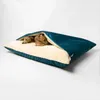 Carrier Grand chenil hiver chaud nid de chat sac de couchage amovible et lavable coussin de couchage fournitures pour animaux de compagnie coussin pour chien grande maison canapé doux