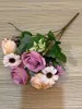 Dekorative Blumen, die künstliche Rosenanordnung aus Seide für Zuhause, Braut, Hochzeit, Party, Garten, Tisch, Festival, DIY-Dekoration, Pflanzen verkaufen