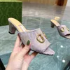 projektant sandałów dla kobiet Med Chunky Heel Sandalsg Slajdes Sukienka biurowa Buty seksowne sandały Sandały Summer