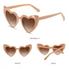 Lunettes de soleil Vintage Cat Eye femmes marque Designer coeur lunettes de soleil femme mode gelée couleur dégradé grand cadre