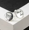 designer de joias pulseira colar anel de alta qualidade Mini design ins destemido gato redondo pino assimétrico Sterling brincos versáteis