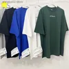 T-shirt da uomo Summer Classic Style Blu Verde Nero Vetements T Shirt Uomo Donna 1 1 Tessuto pesante Cotone Oversize Fuori Big Tag VTM Tee Top T230602