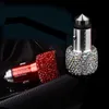 New Diamond Crystal Dual USB Car Charger With LED Display Cigarette Lighter Universal Mobile Phone Car Data Cable for Xiaomi iPhone