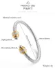 Dy Bracelet De Luxe Designer Torsadé Perle Tête Femmes Mode Polyvalent Twist Bracelets Bijoux Platine Plaqué Cadeaux De Mariage