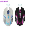 100% souris de jeu sans fil WOLF X7 d'origine gratuite 7 couleurs LED rétro-éclairage 2.4GHz souris de jeu optique pour Windows XP/Vista/7/8/10/OSXJXJ9